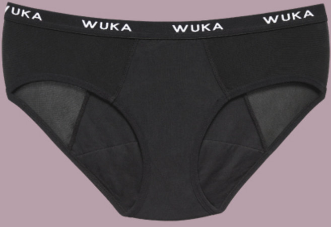 WUKA 英國永續月經內著 中腰天絲款包屁月經褲 可夜用/月經量多/中度漏尿 吸血內褲 月亮褲, 1個, M(臀圍95-100cm)