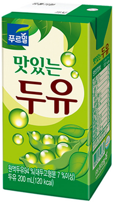 푸르밀 맛있는 멸균 두유, 200ml, 48개