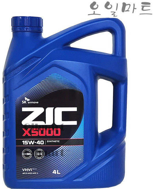 지크 X5000 15W40 4L 디젤 엔진오일, 1개