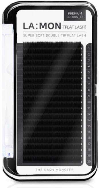 래쉬몬스터 슈퍼 소프트 더블팁 플랫래쉬 20줄 블랙, 1개, C 0.15 11mm