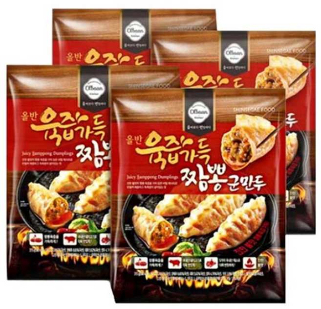 올반 육즙가득 짬뽕군만두, 315g, 4개