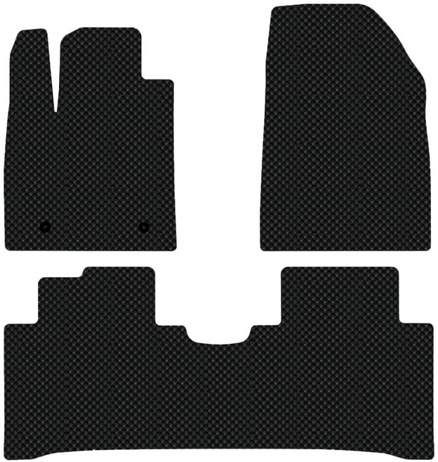 BYD 아토3 전용 3D 엠보싱 차세대 고무매트 1열2열 세트, 블랙, 1100 아토3