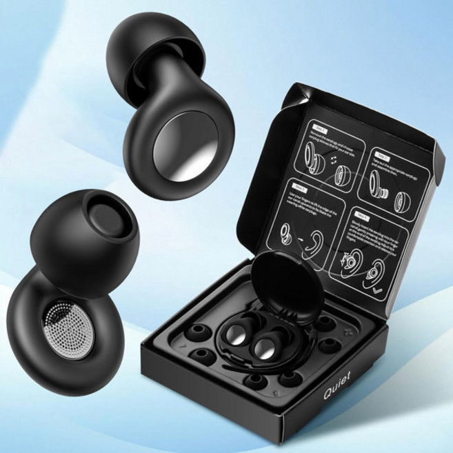 수면 소음을 실리콘 귀마개 청력 보호 취소 수면 초점 콘서트 연구를 재사용 가능한 귀마개, [02] black