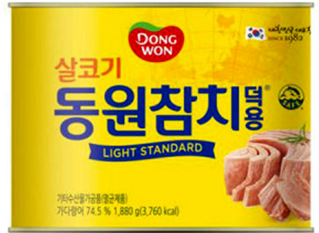 동원참치 살코기 라이트 스탠다드 덕용, 1.88kg, 2개