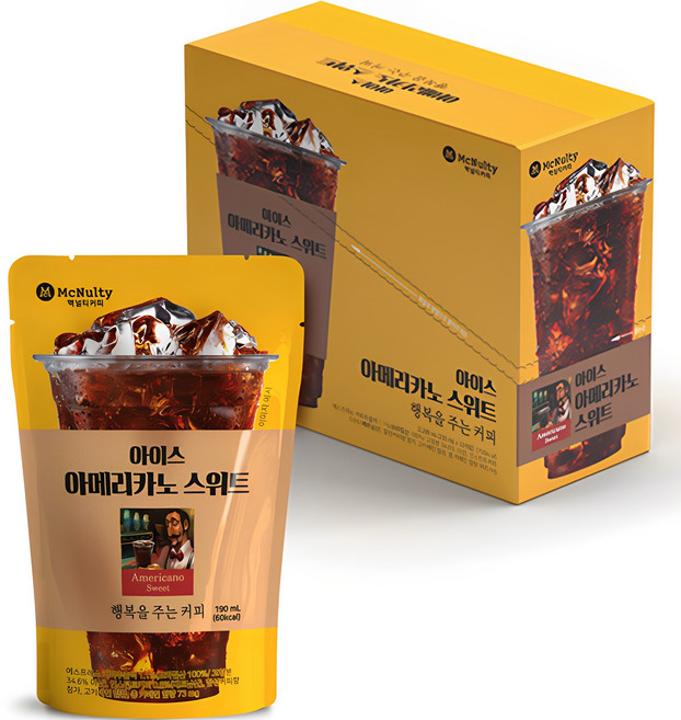 맥널티커피 아이스 아메리카노 스위트, 190ml, 10개
