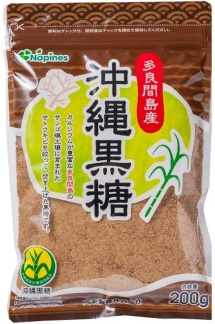 클로버 실 타라마섬 오키나와 흑설탕 200g x 4봉, 설탕 시럽 감미료 다이토제당 다라마지마산 오키나와 흑당, 4개