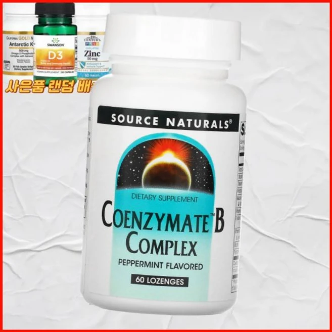 소스 내추럴스 코엔자임 Q10 복합체 페퍼민트 맛 사탕 정제 미국내수 내추럴스소스, 1개, 60정 - 쿠팡
