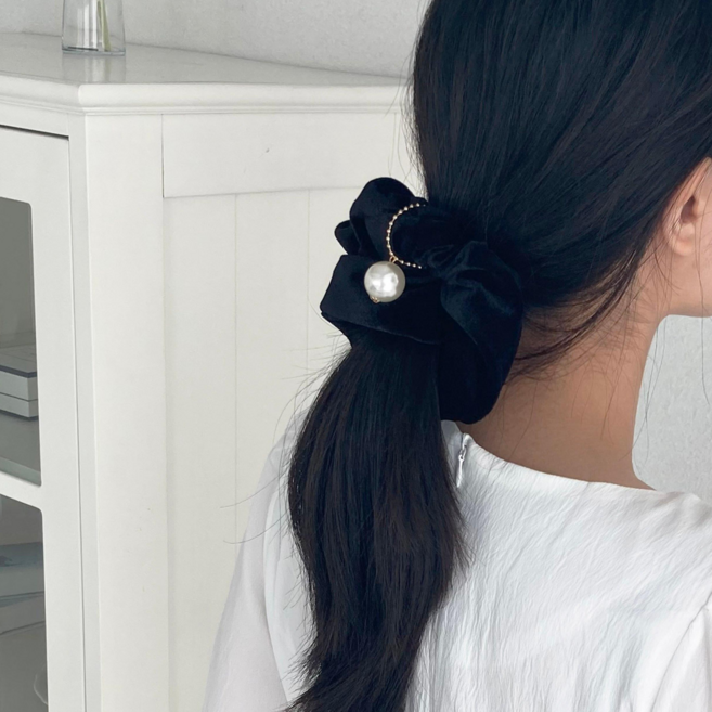 프롤로그 유어 진주 벨벳 곱창 머리끈 헤어끈