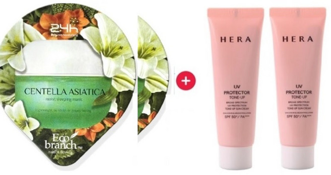 헤라 UV프로텍터 톤업 선크림 SPF50+ PA++++ ACH 최신 아이크림 증정, 2개, 40ml