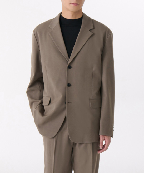 무신사 스탠다드 오버사이즈 3버튼 블레이저 더스티 베이지 525703