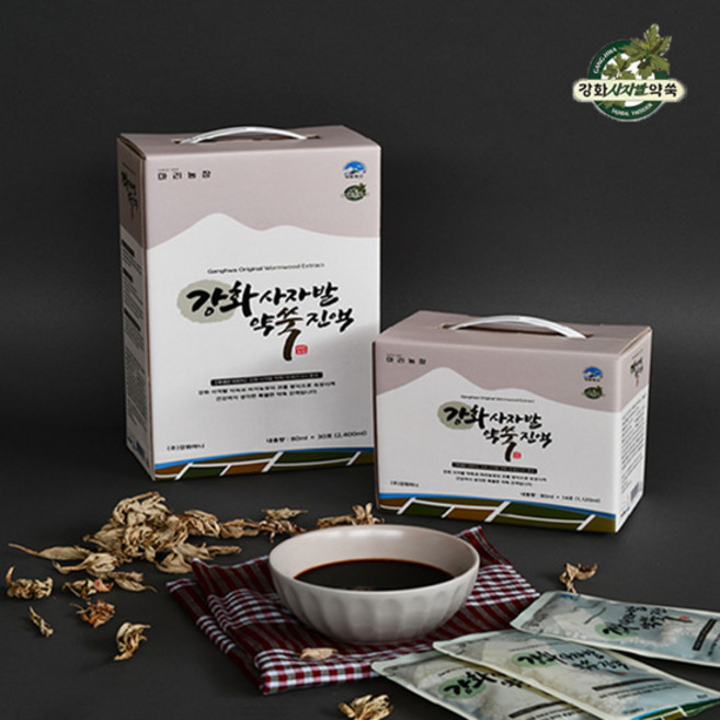 마리농장 강화 사자발 약쑥 진액 건강즙, 80ml, 30개