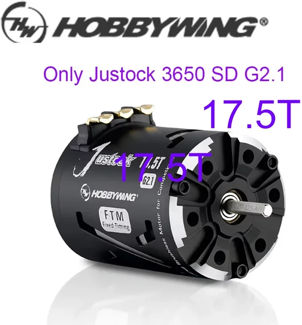 HOBBYWING XERUN XR10 JUSTOCK G3S 60A ESC 3650 1/10 RC 자동차용 브러시리스 모터, 01 Only 17.5T motor