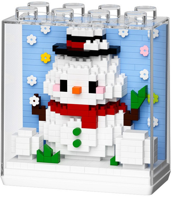 [알꿀밤-나노블럭-크리스마스] CH블럭 눈사람, 1개