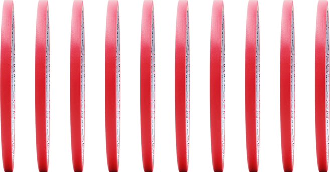 마스킹테이프 종이테이프 8컬러 5mm x 10M, 10개, 빨강