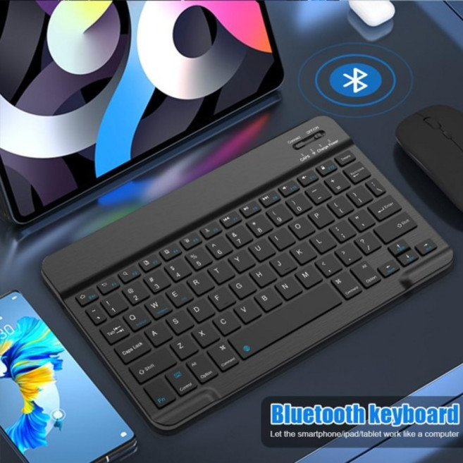 안드로이드 용 무선 키보드 블루투스 IOS Windows 미니 78 키 게임용 PC iPad Samsung redmi 태블릿, 03 Korean Layout