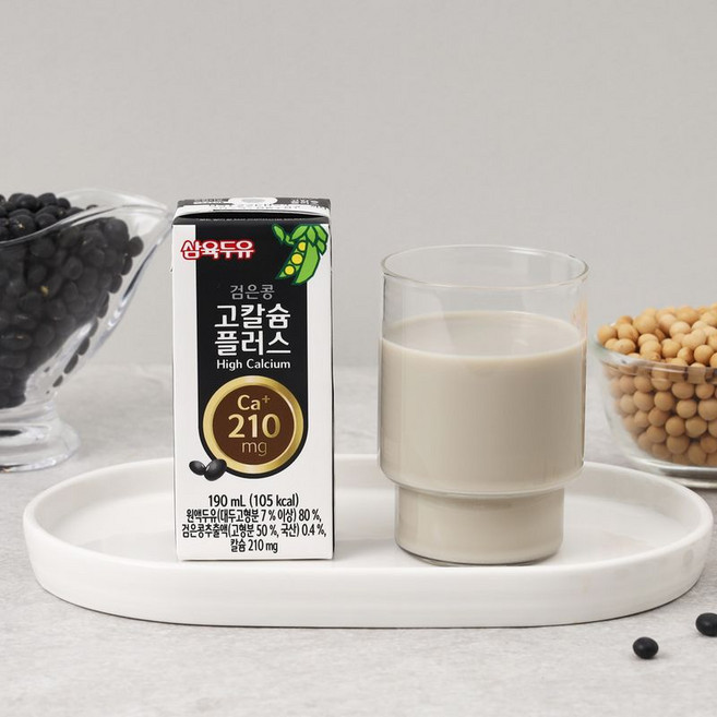 삼육두유 검은콩 고칼슘 플러스, 190ml, 24개