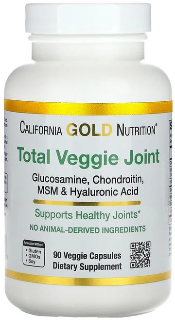 California Gold Nutrition 종합 식물성 관절 지원 포뮬라 글루코사민 콘드로이틴 MSM 히알루론산 함유 베지 캡슐 90정 CGN-01156, 1 - 쿠팡