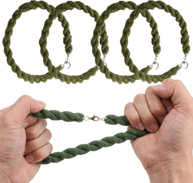 세모 신형 밑단 군복 군용 바지 고무링 4p, 2개, 녹색