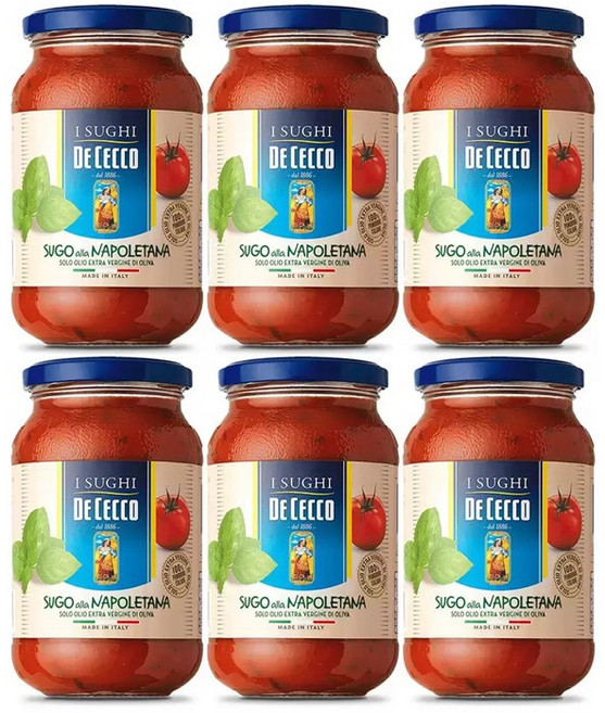 데체코 슈고 알라 나폴레타나 파스타 소스, 400g, 6개