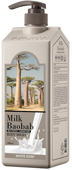 밀크바오밥 바디워시 화이트솝향, 1L, 1개