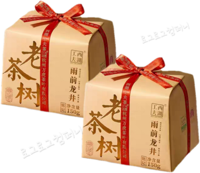 전당용정 용정차 그린티 총300g 항저우 우전 용정 정종 노차수 그린티 두향 농향형 춘차, 2개, 1개입, 150g