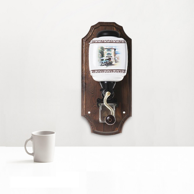 (홈아트)FK77A 벽걸이 핸드밀-카페그림, 1개