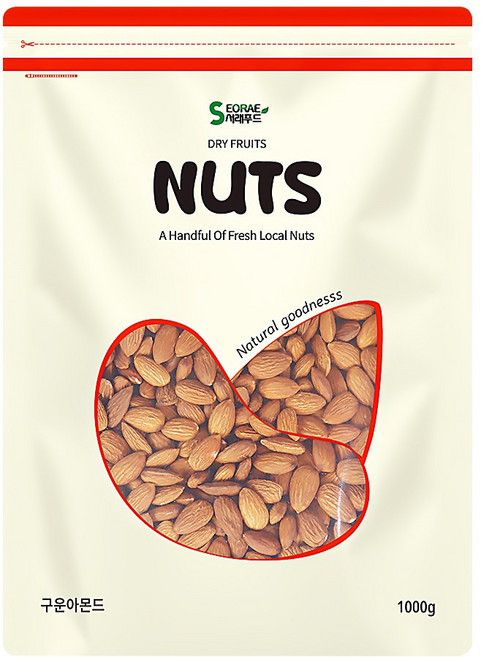 서래푸드 구운아몬드 1kg 25년산, 1개