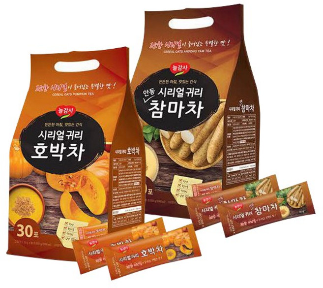 광야식품 시리얼 귀리 안동참마차 (20gx30포) + 시리얼 귀리 호박차 (20gx30포), 20g, 30개입, 2개