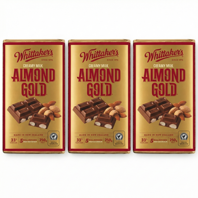 휘태커스 크리미 밀크 아몬드 골드, 3개, 250g