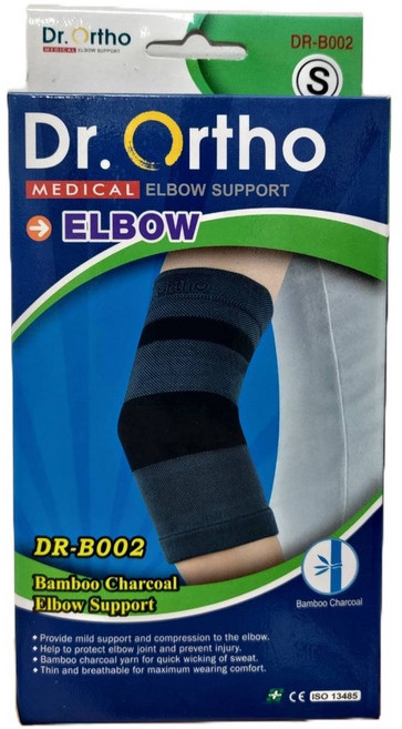 Dr. Ortho 竹炭透氣展開式護肘 DR-B002, 1個, S(20 ~ 23 cm)