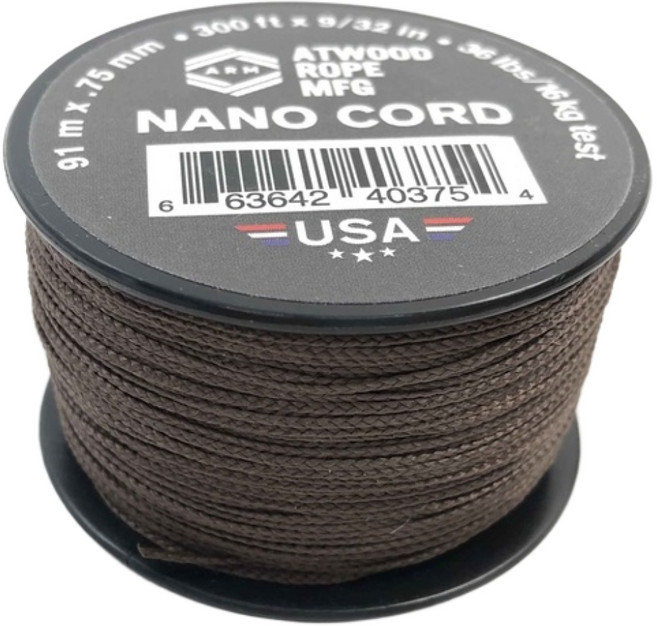 ATWOOD ROPE MFG 傘繩 0.75mm, 深咖啡, 1個