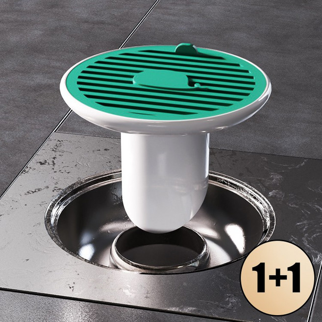 STARRY 화장실 하수구트랩 욕실용 세탁실 싱크대 블랙홀 하수구냄새차단 벌레 차단 2p, 녹색（2개）