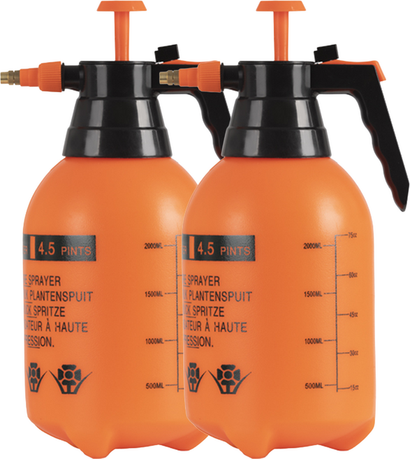 다용도 압축 분무기 2L 원예 분사 직사 농사 세차, 레드, 2개