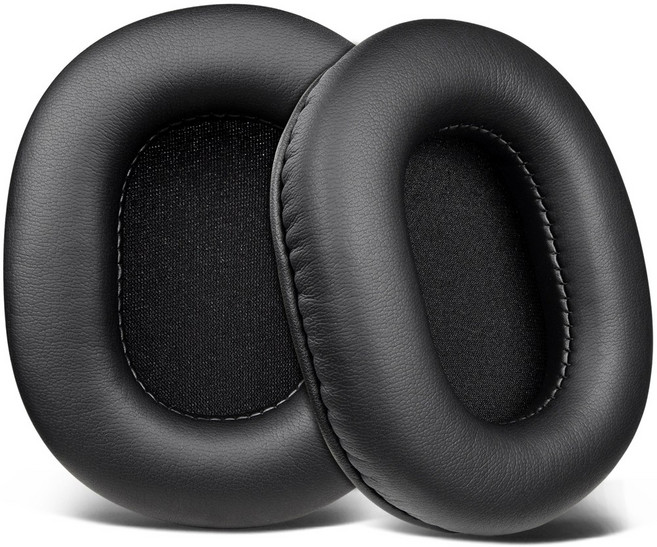 SOULWIT 교체용 이어패드-호환 모델 오디오테크니카 ATH M50X /M50xBT /M50RD /M40X /M30X /M20X /SX1 /MSR7 소음 차단 폼 포함 1쌍, Protein Leather, Black, 1개