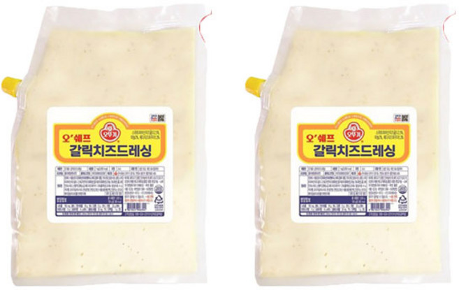 오뚜기 오쉐프 갈릭치즈드레싱 1kg, 2개