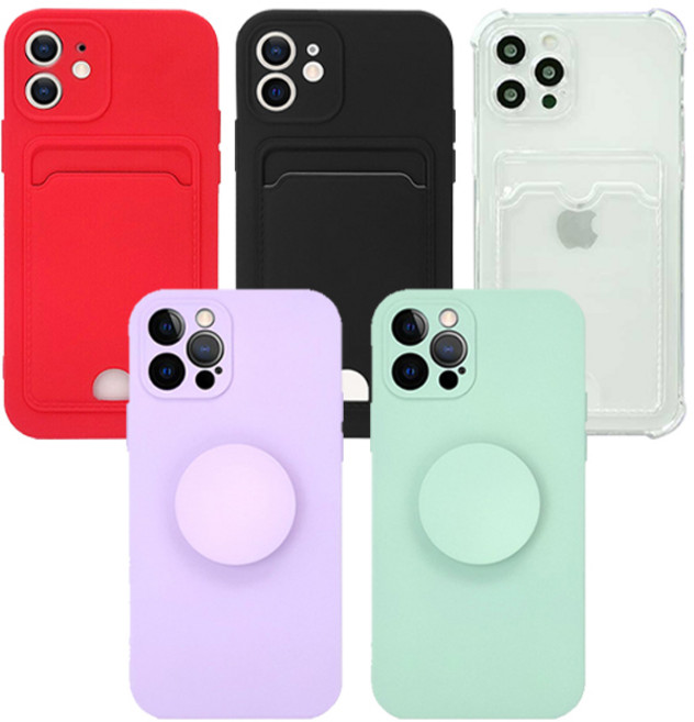 stonesteel 갤럭시 A23 LTE 밀어서 빼는 카드 2장 수납 톡 일체형 젤리 핸드폰 케이스 A235