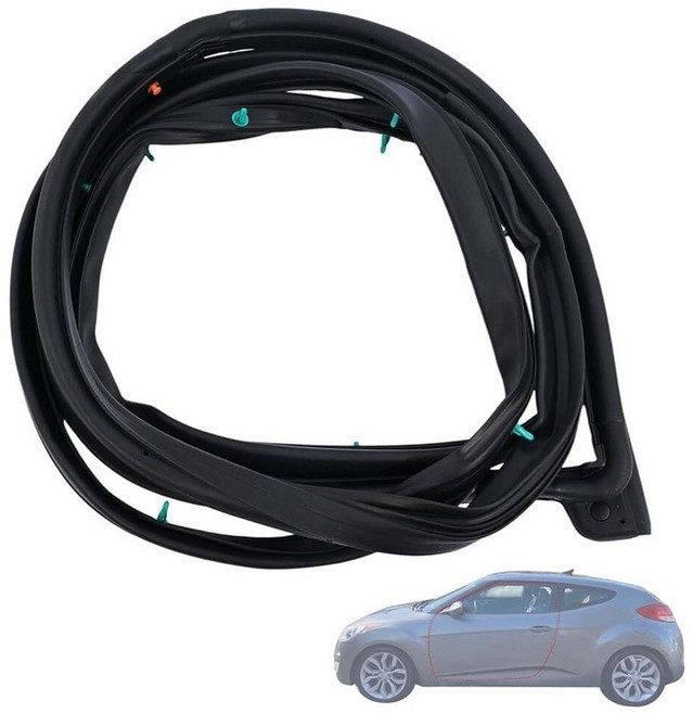 Magimaker 1PC Rear Right Door Weather Strip Seal Rubber Passenger Side Compatible with Hyundai Vel, Front Right