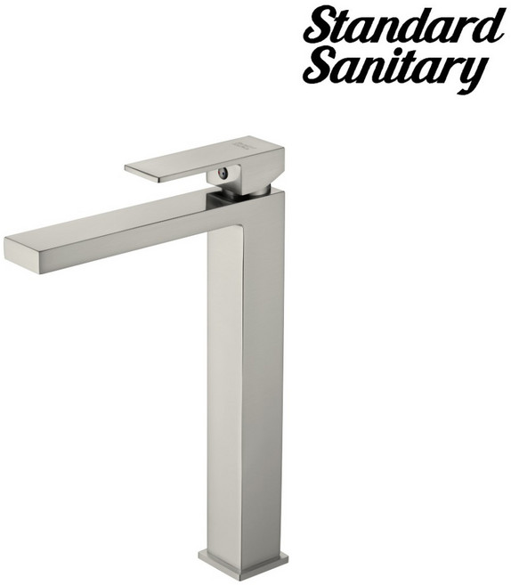 아메리칸 스탠다드 새니터리 헤링 스퀘어 1홀 탑볼 세면수전 무광 니켈 사틴 FA1411-0KSKB11AQ, 1개