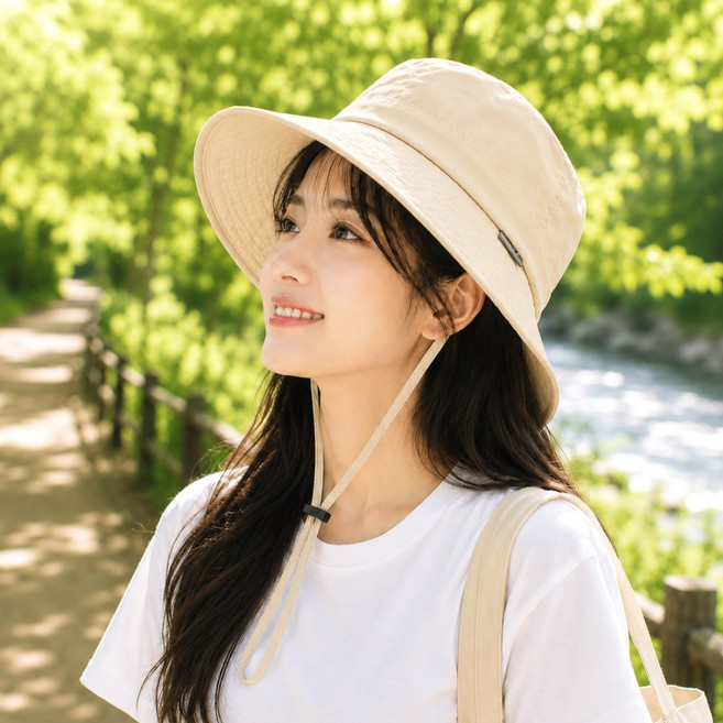 벤스투 가볍게쓰는 여성 버킷햇 벙거지 모자