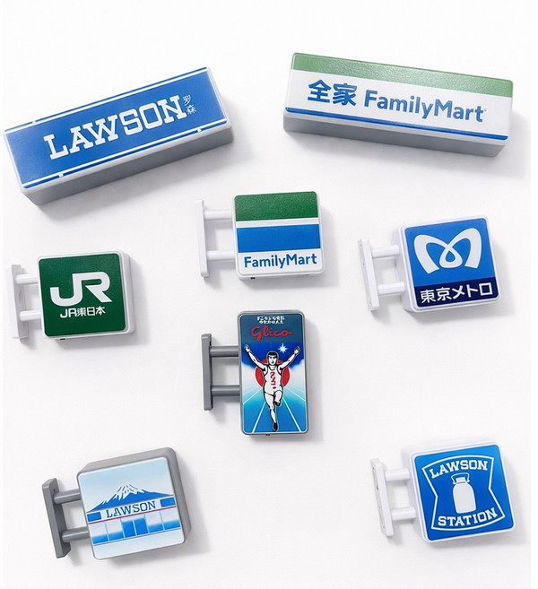 소량입고 일본 편의점 간판 라이트 냉장고 자석 마그넷 미니어쳐 여행기념품, 사각로손, 0