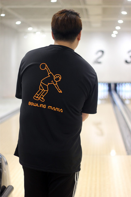 볼링매니아 귀요미 티셔츠 블랙 + 오렌지