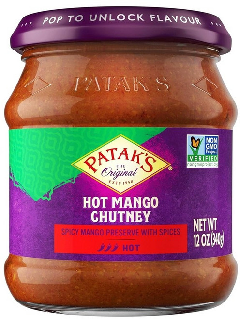 파탁스 메이저 망고 처트니 스위트스파이시 핫 340g 2개 샐러드드레싱 인도카레