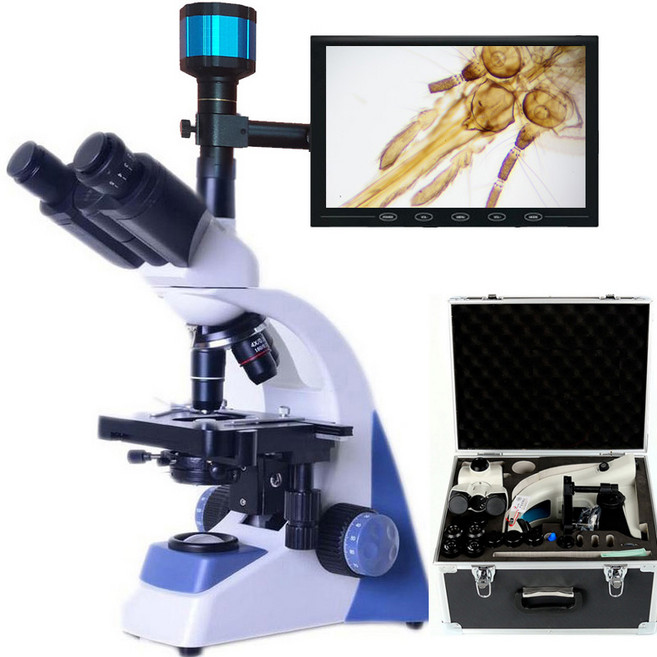 고배율 카메라+모니터포함 2000배 2년 무상 AS 병원현미경 전문가용 대학교 연구소용