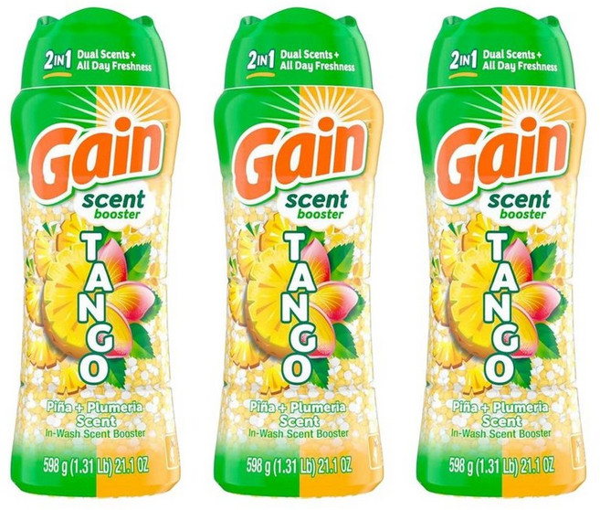 게인 인워시 센트 부스터 비즈 탱고 피나 플루메리아 598g, 3개