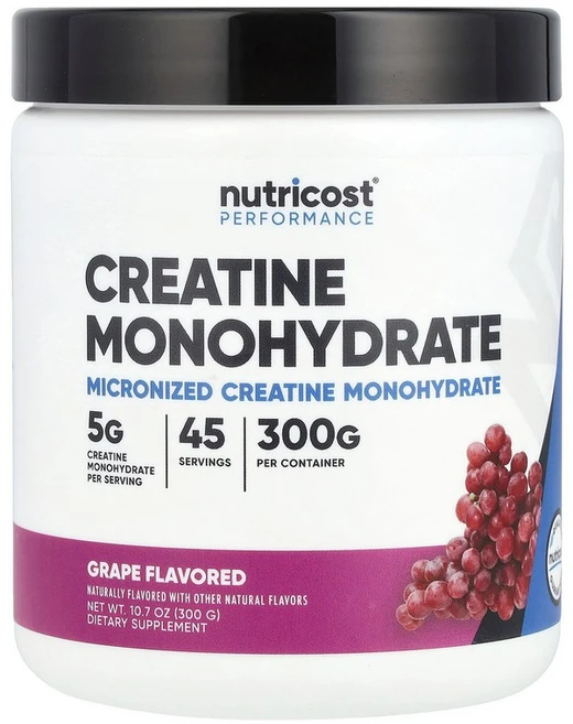 뉴트리코스트 Nutricost 운동 능력 크레아틴 일수화물 포도 300g10.7oz125099원산지:기타, 300g, 1개 - 쿠팡