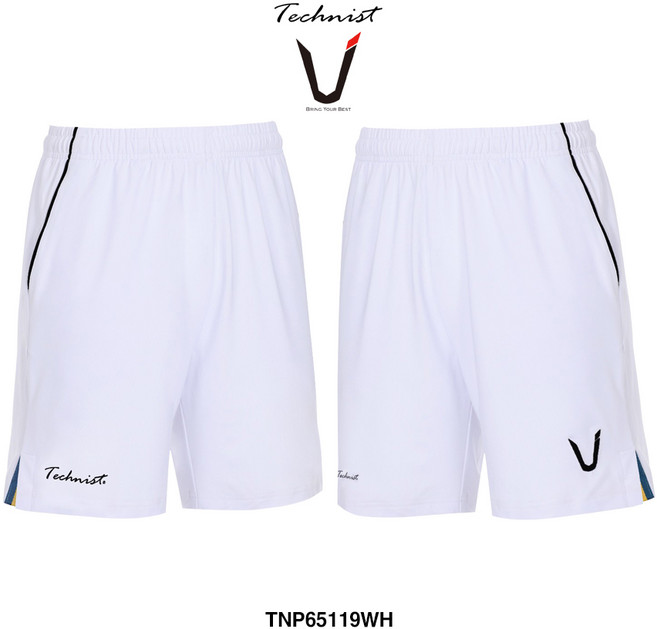 테크니스트 배드민턴 폴리 반바지 하의 바지 여성 4부 남성 5부 팬츠 화이트 TNP65119WH