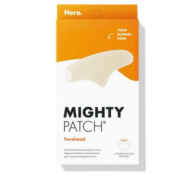 Mighty Patch 히어로 코스메틱 마이티 패치 이마 하이드로콜로이드 여드름 더 넓은 면적의 여드름과 잡티 커버하도록 설계됨 약물이 없고 민감한 피부에 적합 5개, 히어로 코스메틱 마이티 패치™ 이마 패치 - 하이드로콜 - 쿠팡