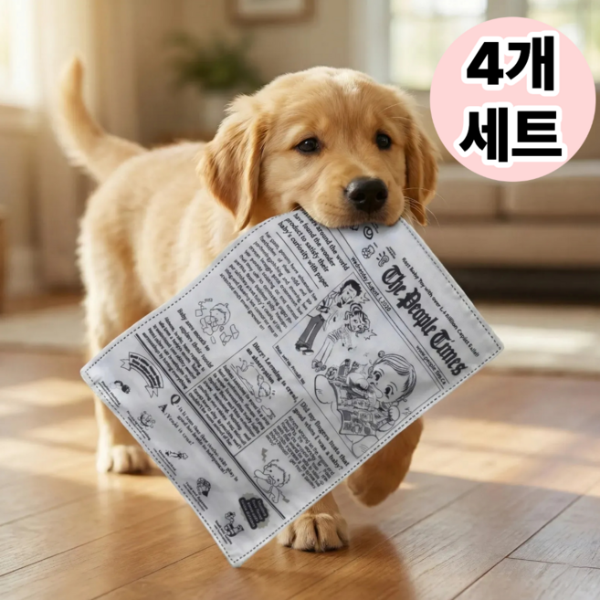 가온펫 튼튼한 바스락 소리 터그놀이 스트레스 해소 강아지 이갈이 장난감, 4개, 혼합