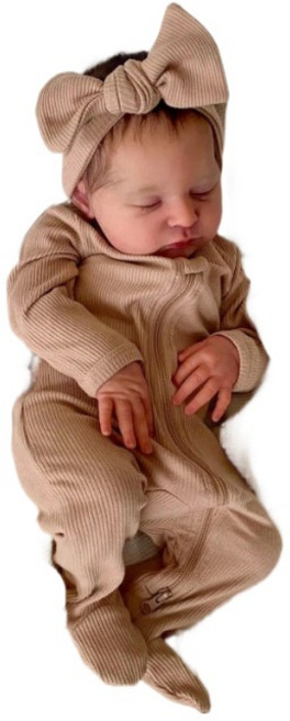 48cm 리본돌 아기인형 (부드러운 코튼바디 / 방수 실리콘바디) 타입선택, 1개