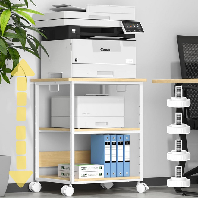 JSUSUJ 본체 선반 데스크 확장 사이드 테이블 책상 보충 선반 프린터다이 거치대, B